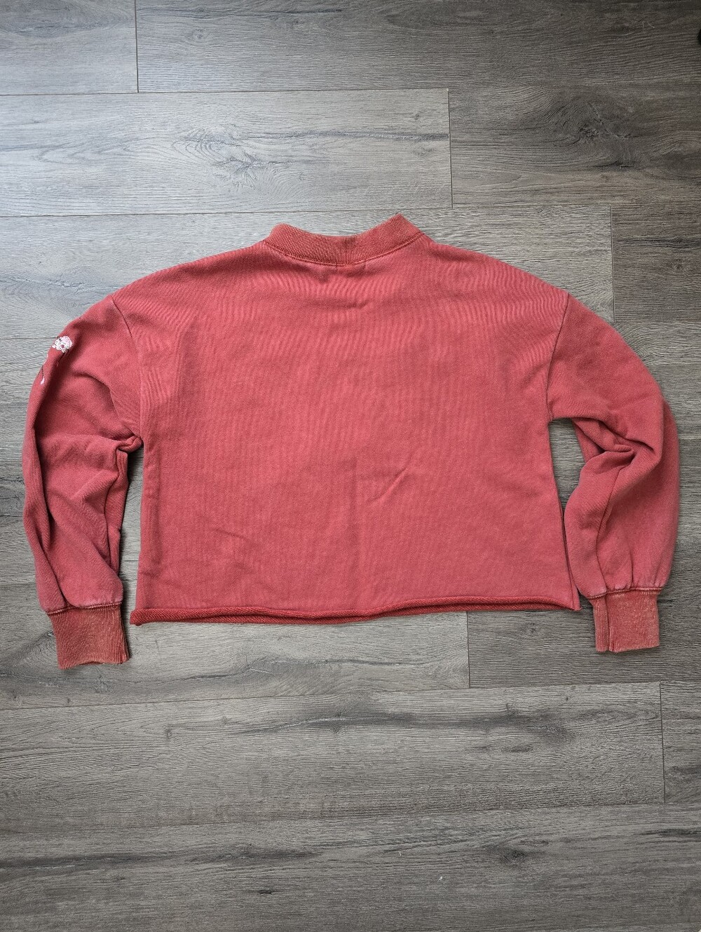 Gimmicks Mock Neck Sweatshirt Embroidered Bird Floral Size Small Boxy - Picture 9 of 9